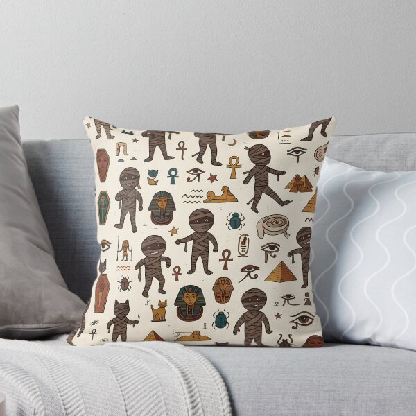 Item preview, Egypt Whimsical Hand Drawn Folk Art Doodle Pattern designed and sold by ART ATTACK ZONE.