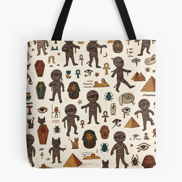 Item preview, Egypt Whimsical Hand Drawn Folk Art Doodle Pattern designed and sold by ART ATTACK ZONE.