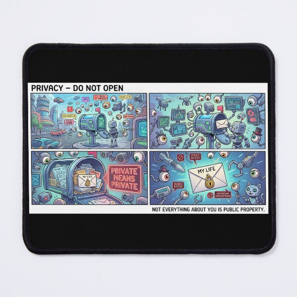 Item preview, Digital privacy – robots and eyes fail to access designed and sold by Mianku | Für das Leben.