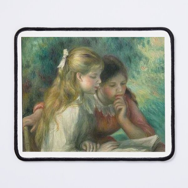 Item preview, Reading, two young girls reading designed and sold by Shoupay.