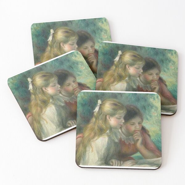 Item preview, Reading, two young girls reading designed and sold by Shoupay.