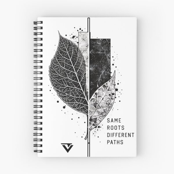 Item preview, Black White Botanical Leaf and City Skyline Split Art designed and sold by Velaro Pro.