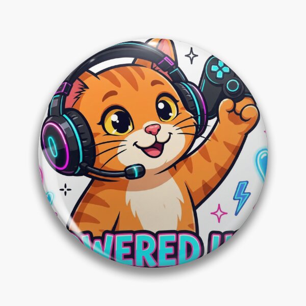 Item preview, Powered Up and Purring Gamer Cat Headset T-Shirt designed and sold by ApparelOutpost.