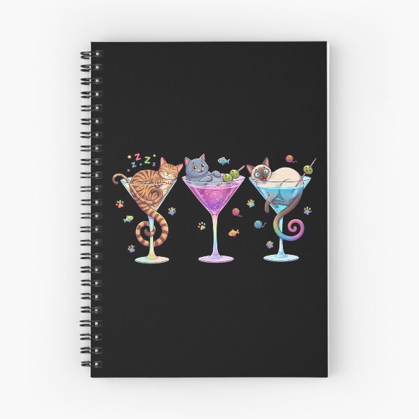 Item preview, Three Cats In Cocktail Glasses Cute Cat Mom Martini Design designed and sold by Retro Whiskers.
