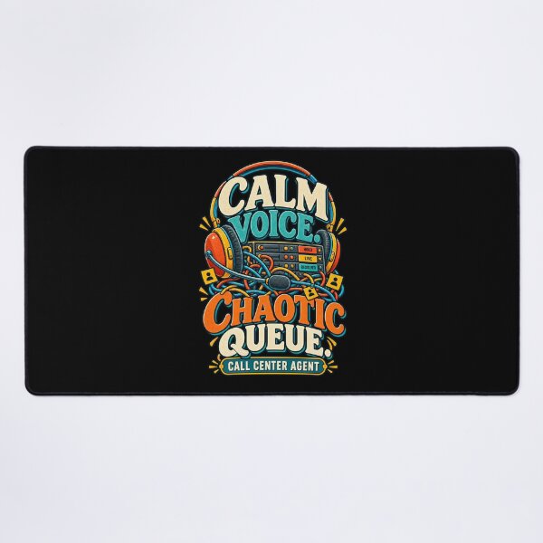 Item preview, Calm Voice Chaotic Queue Call Center Agent designed and sold by MOTIFOLK.