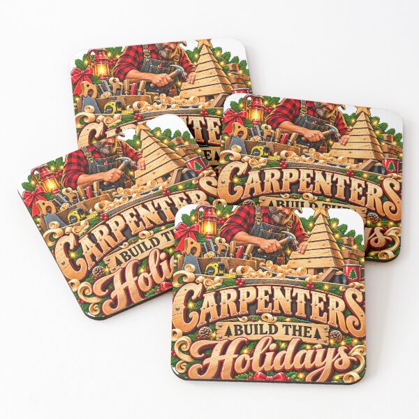 Item preview, Carpenters Build The Holidays Woodworker Christmas designed and sold by 198tees.