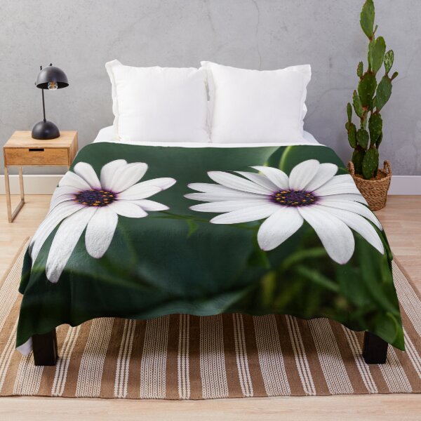 Item preview, White Daisies with Violet Hearts designed and sold by Kimberly Palmer.