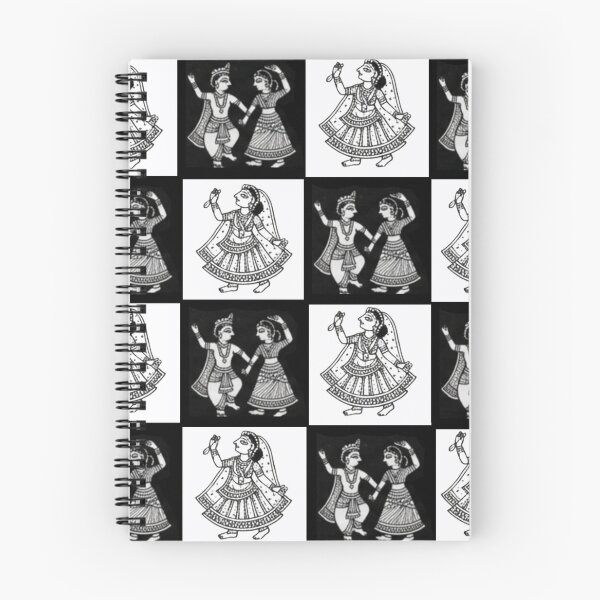 Item preview, Krishna Radha and Meera  in Madhubani Art Style | Indian Art designed and sold by Sakshiartwork.