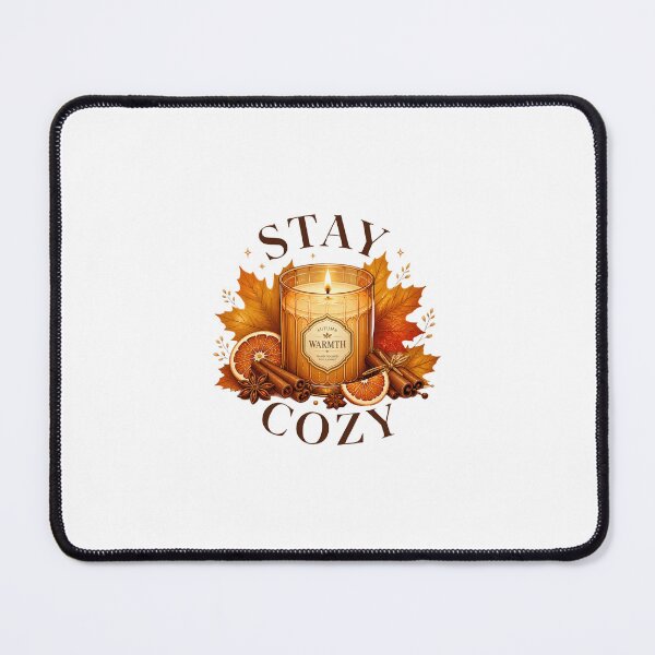 Item preview, Stay Cozy Vintage Autumn Candle And Leaves Art designed and sold by Créative touche .