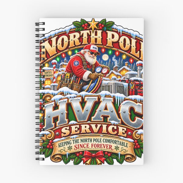 Item preview, North Pole HVAC Service Santa HVAC Tech Christmas designed and sold by 198tees.