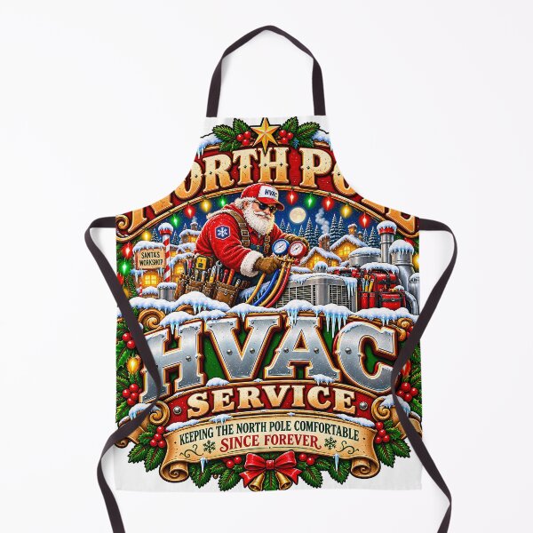 Item preview, North Pole HVAC Service Santa HVAC Tech Christmas designed and sold by 198tees.