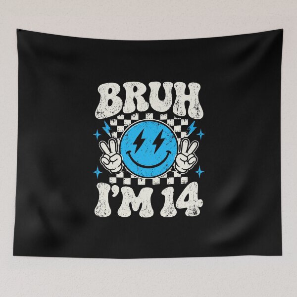 Item preview, Bruh 14 Funny Retro Smiley Peace Vibe Graphic designed and sold by anapldv.
