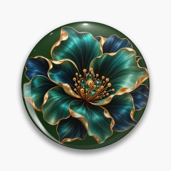 Item preview, Emerald & Midnight Blooms designed and sold by LiMarchee.
