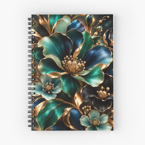 Item preview, Emerald & Midnight Blooms designed and sold by LiMarchee.