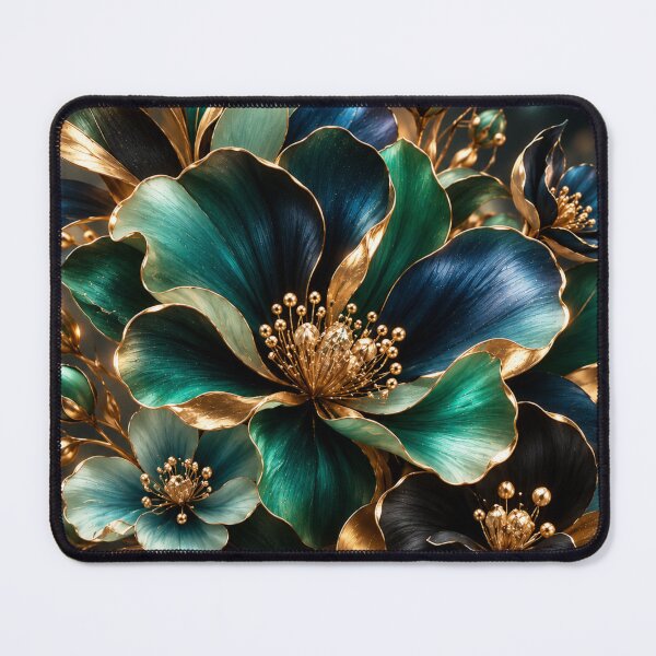 Item preview, Emerald & Midnight Blooms designed and sold by LiMarchee.