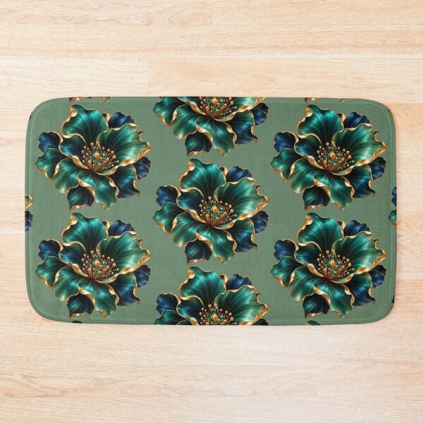 Item preview, Emerald & Midnight Blooms designed and sold by LiMarchee.