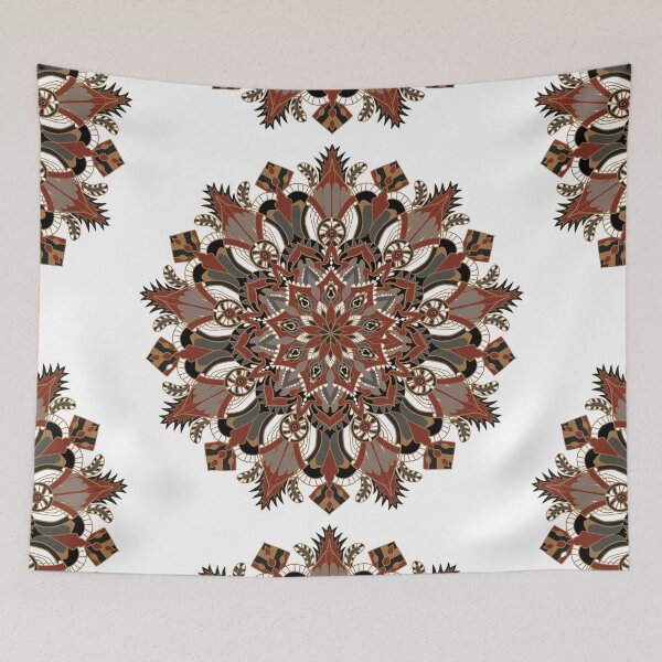 Item preview, Ornate Ethnic Mandala Ornament Vector Illustration with Terracotta and Earth Tone Colors designed and sold by Jeffrey-Jeffrey.