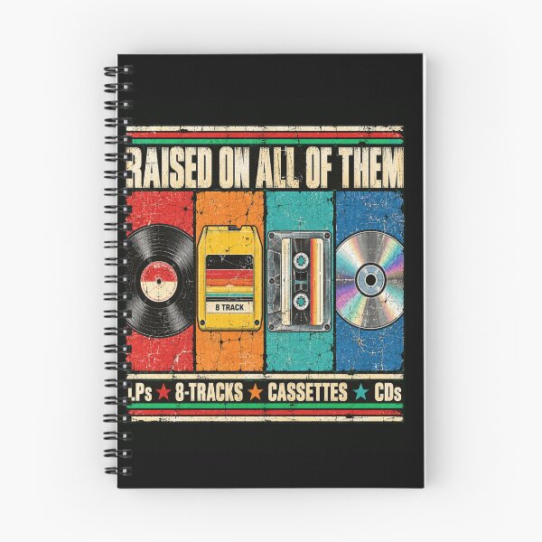 Item preview, vintage music retro poster with records cassette and cd art designed and sold by anapldv.
