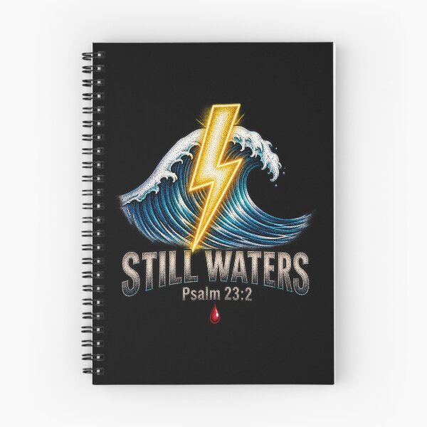 Item preview, Still Waters Psalm 23:2 Wave and Lightning Art designed and sold by Francisbb.