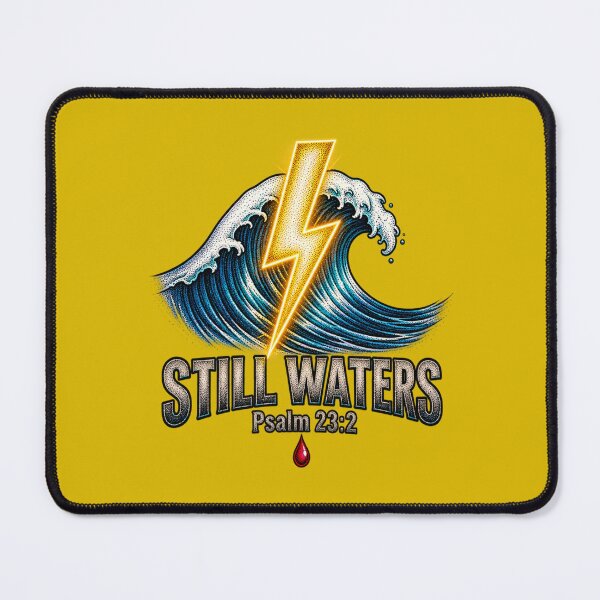 Item preview, Still Waters Psalm 23:2 Wave and Lightning Art designed and sold by Francisbb.