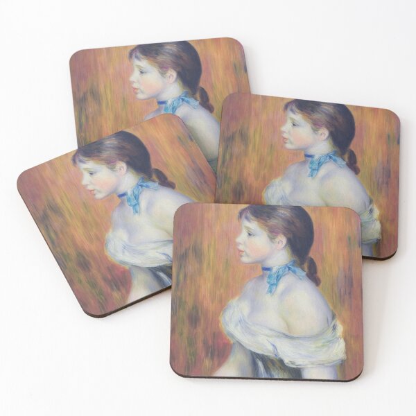 Item preview, Young girl with a blue ribbon by Renoir designed and sold by Shoupay.