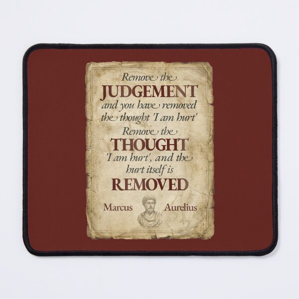 Item preview, Remove the Judgement - Marcus Aurelius - Vintage Distressed Stoic Quote - Roman Red Version designed and sold by Stoic Core.