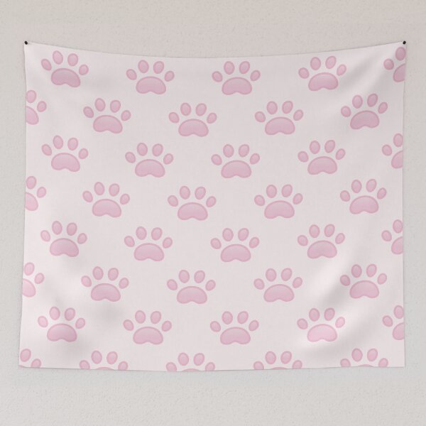 Item preview, Pattern of Cute Pastel Cat Paws - Kawaii Chibi illustration designed and sold by Agamaji.