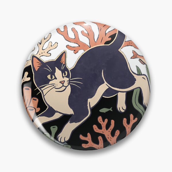 Item preview, Tuxedo Cat Coral Garden designed and sold by alvixVerse Merch.