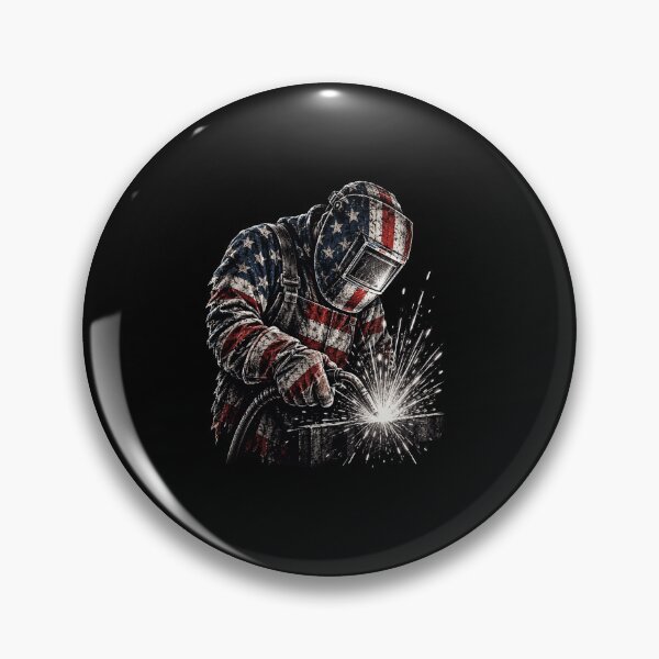 Item preview, welder American Flag Welding Sparks Industrial Art designed and sold by anapldv.