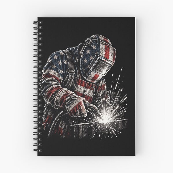 Item preview, welder American Flag Welding Sparks Industrial Art designed and sold by anapldv.