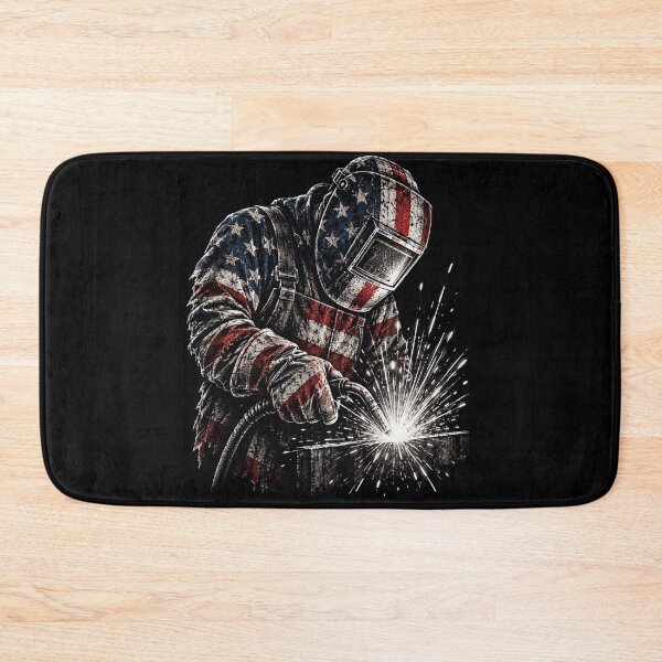Item preview, welder American Flag Welding Sparks Industrial Art designed and sold by anapldv.