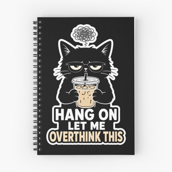 Item preview, Hang On Let Me Overthink This Funny Anxious Black Cat Shirt designed and sold by digital.stickerperso.com.
