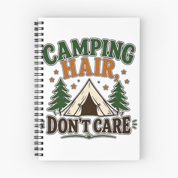 Aperçu de l'œuvre Camping Hair Don't Care Funny Outdoor Camping Design créée et vendue par yahya tougui.