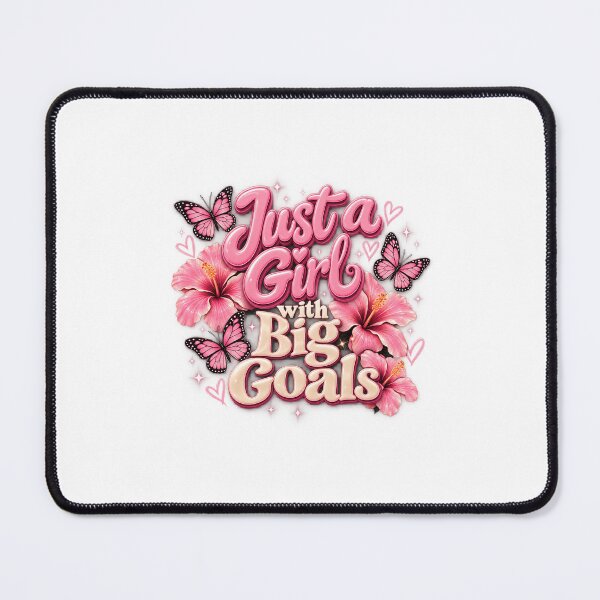 Item preview, Just a Girl With Big Goals- Pink Butterfly & Floral Design designed and sold by Lxtaniia.