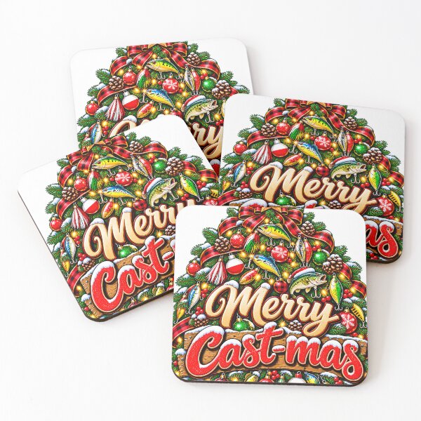 Item preview, Merry Cast-mas Fishing Lure Christmas Tree Bass Angler designed and sold by 198tees.
