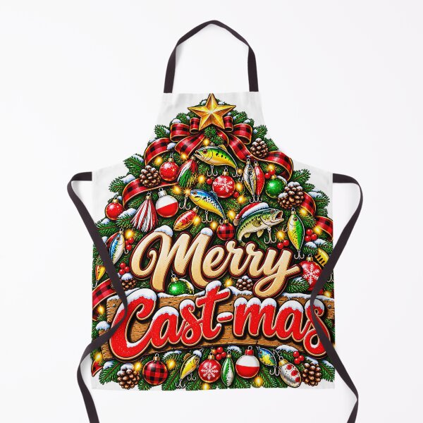 Item preview, Merry Cast-mas Fishing Lure Christmas Tree Bass Angler designed and sold by 198tees.