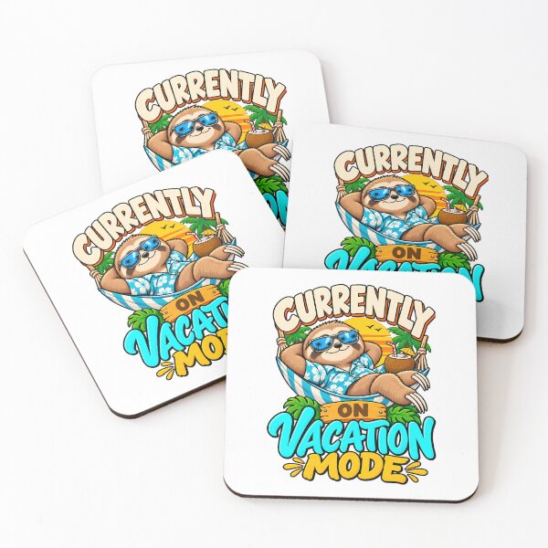Item preview, Current Vacation Mode Funny Sloth Tropical Beach Sunset Summer designed and sold by BDLuck2021.