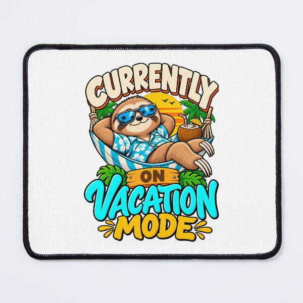 Item preview, Current Vacation Mode Funny Sloth Tropical Beach Sunset Summer designed and sold by BDLuck2021.