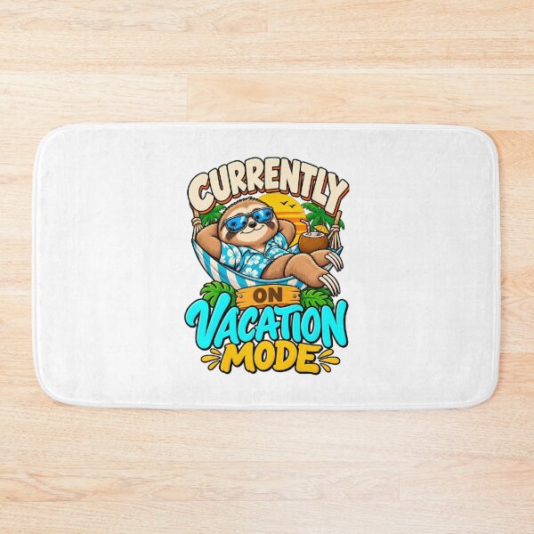 Item preview, Current Vacation Mode Funny Sloth Tropical Beach Sunset Summer designed and sold by BDLuck2021.