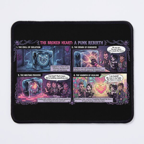 Item preview, The Broken Heart: A punk comic about friendship, healing, and rebellion designed and sold by Mianku | Für das Leben.