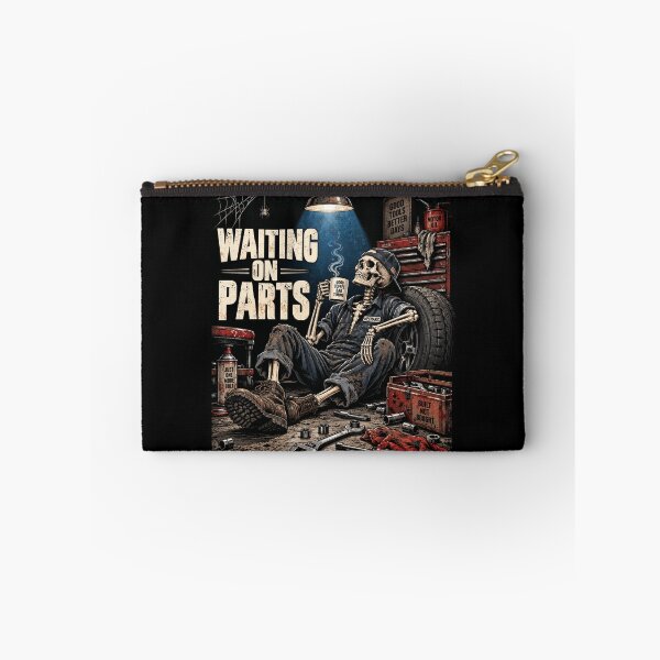 Item preview, mechanic vintage skeleton garage art with parts waiting designed and sold by anapldv.
