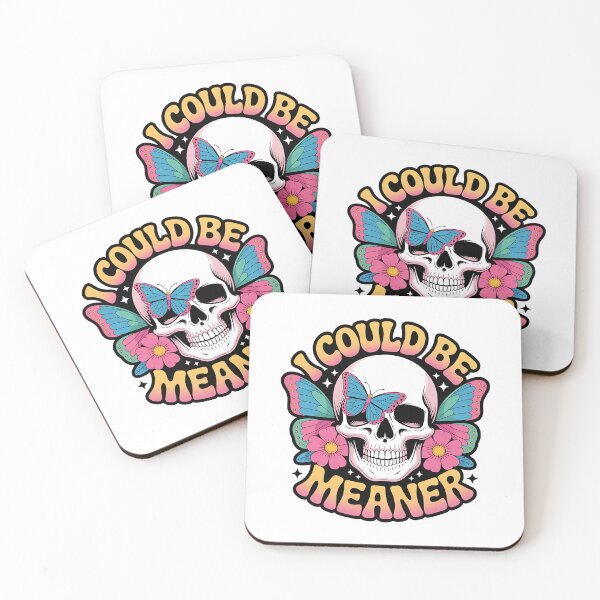 Item preview, I Could Be Meaner Skull designed and sold by sazuii.