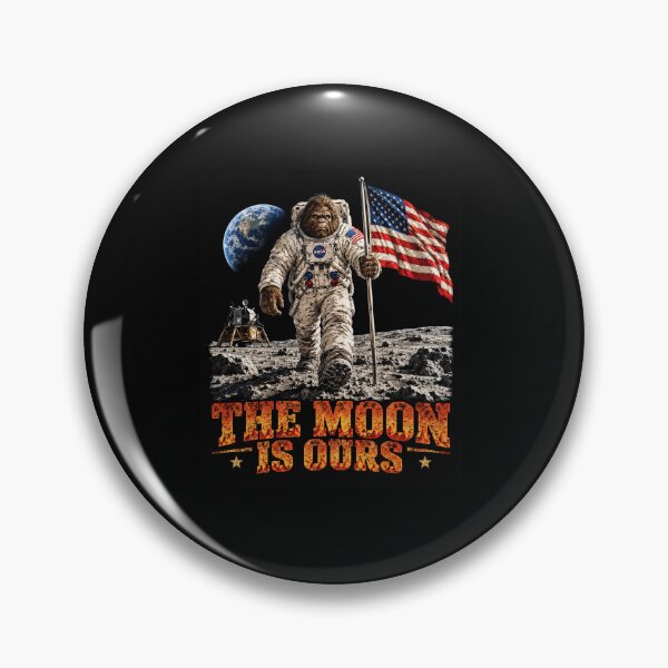 Item preview, moon landing astronaut ape with american flag artwork designed and sold by anapldv.