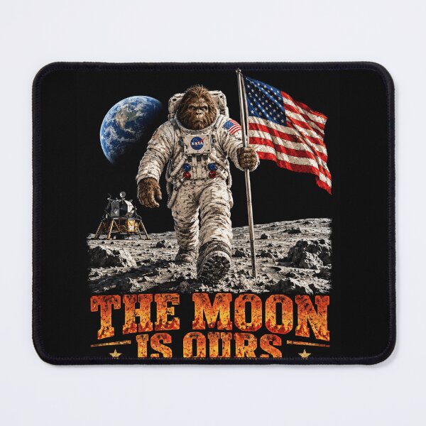 Item preview, moon landing astronaut ape with american flag artwork designed and sold by anapldv.