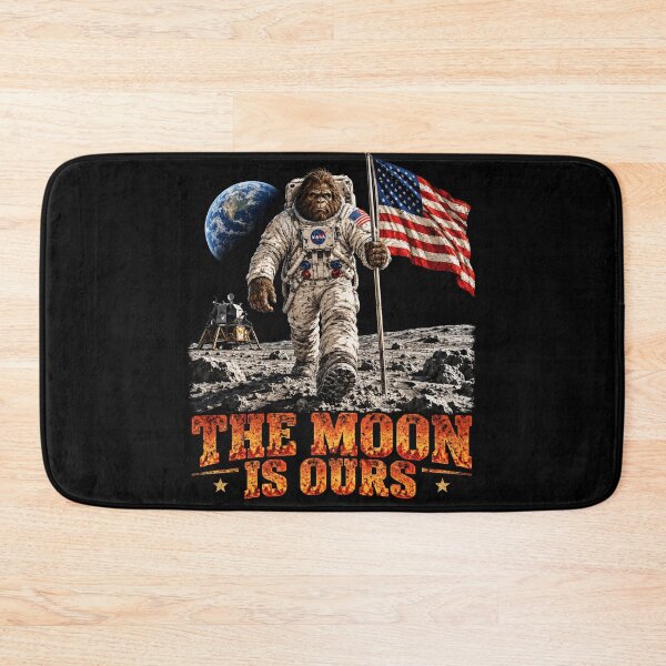 Item preview, moon landing astronaut ape with american flag artwork designed and sold by anapldv.