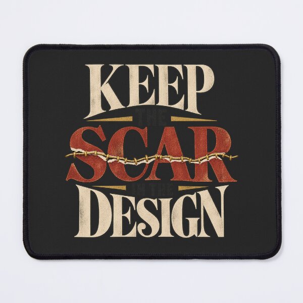 Item preview, Keep the Scar in the Design – Mending Art Quote designed and sold by Golden Era Studio.