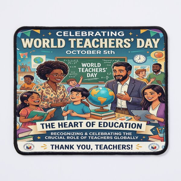 Item preview, World Teachers' Day classroom illustration with diverse students designed and sold by Solomon-Ent-144.