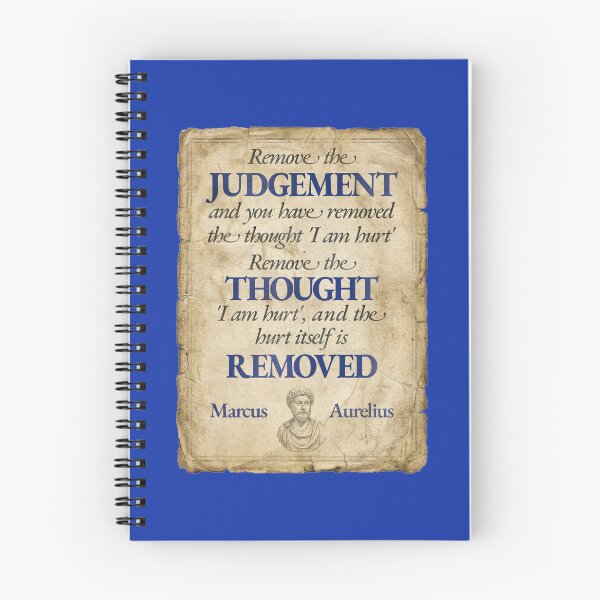Item preview, Remove the Judgement - Marcus Aurelius - Vintage Distressed Stoic Quote - Egyptian Blue Version designed and sold by Stoic Core.