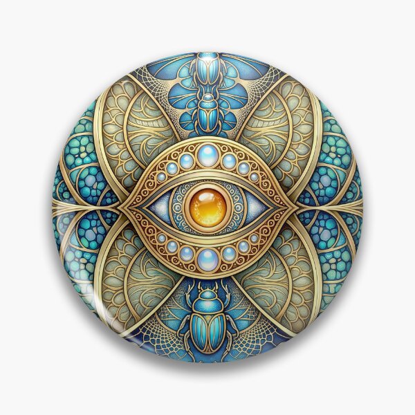 Item preview, Mystical Golden Scarab All Seeing Eye designed and sold by Frackxion.