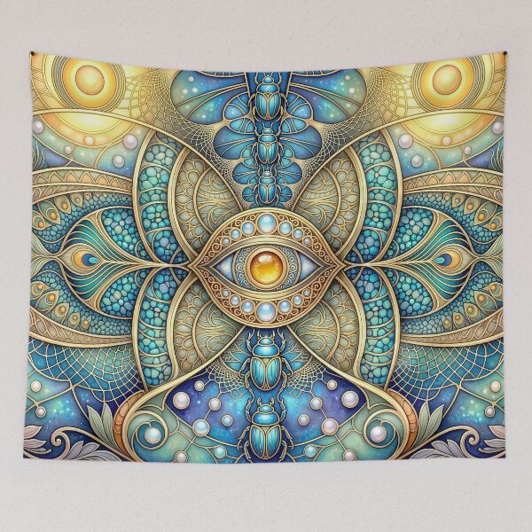 Item preview, Mystical Golden Scarab All Seeing Eye designed and sold by Frackxion.